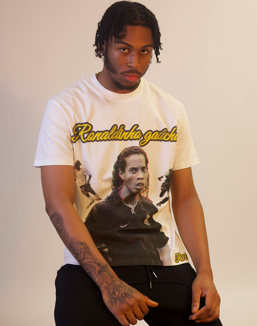 Ronaldinho Gaúcho White Tee (Plain Version)
