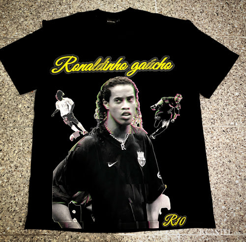 Ronaldinho Gaùcho Black Tee (Graffiti Version)